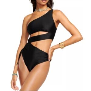 RAMY BROOK Kezia Cutout One Piece Swimsuit In Black Size XS $238